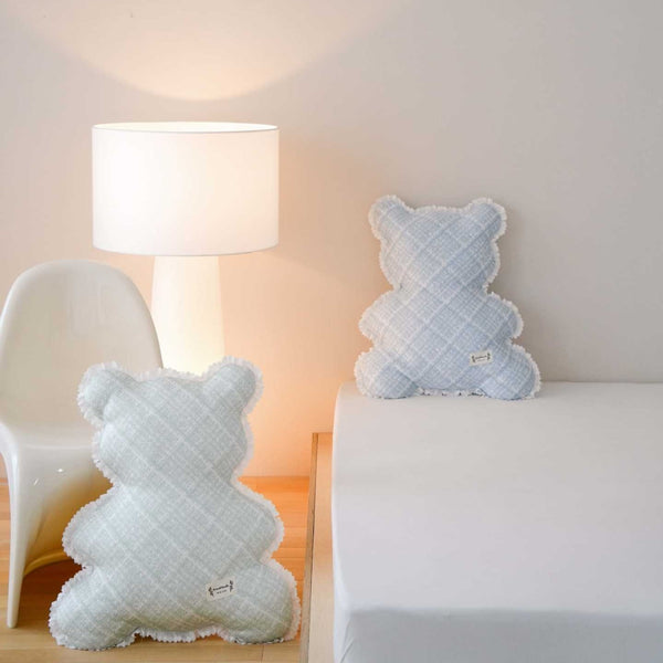 Plaid Teddy Cushion