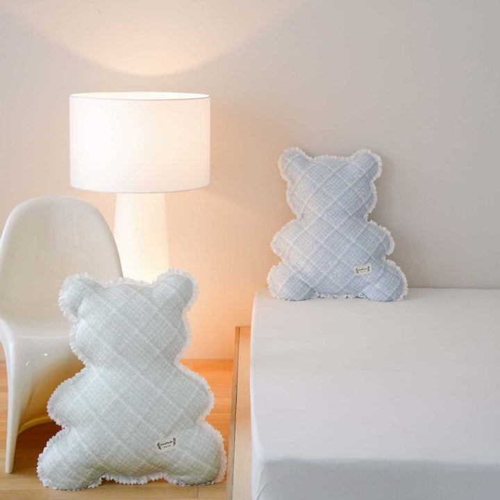 Plaid Teddy Cushion