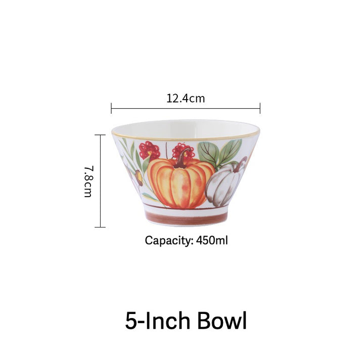 Pumpkin Ceramic Dinnerware Set