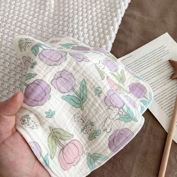 Tulip Muslin Burp Cloth Set