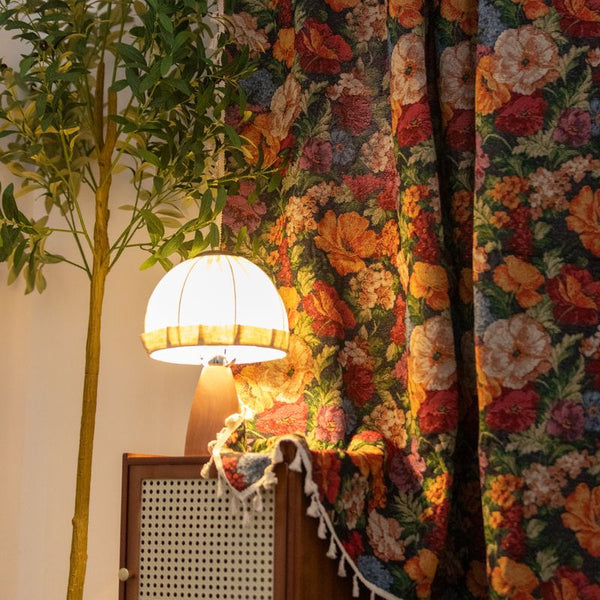 Retro Blossoming Curtain