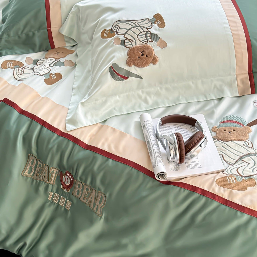 Baseball Bear Bedding Set