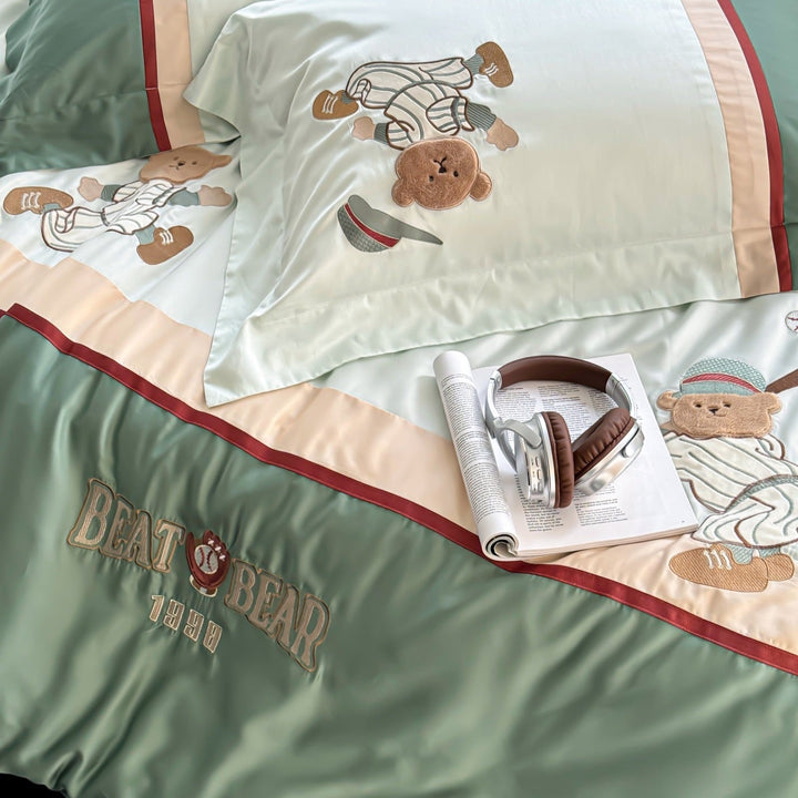 Baseball Bear Bedding Set