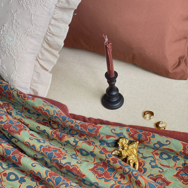 French Vintage Floral Summer Quilted Blanket