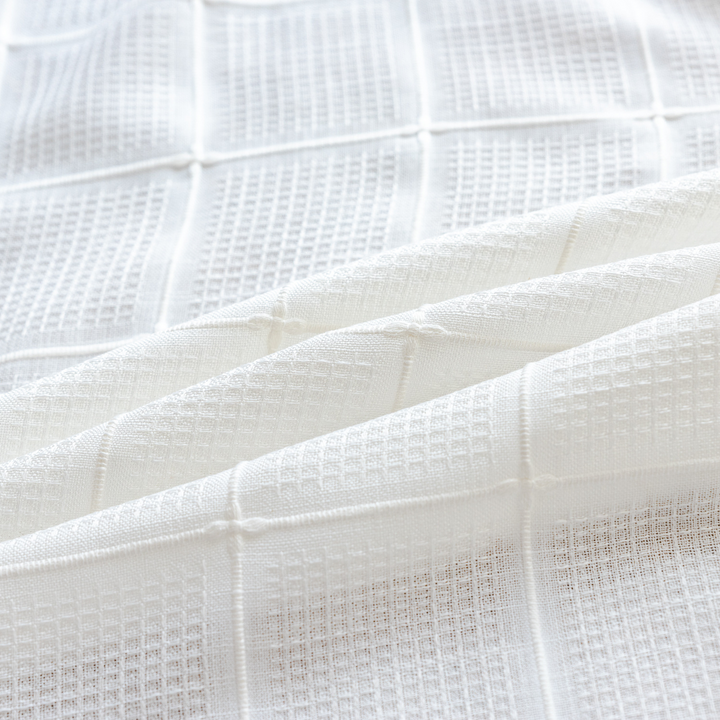 Sunlit Check Fringe Curtain