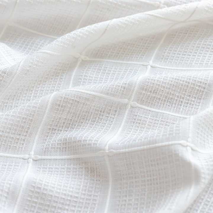 Sunlit Check Fringe Curtain