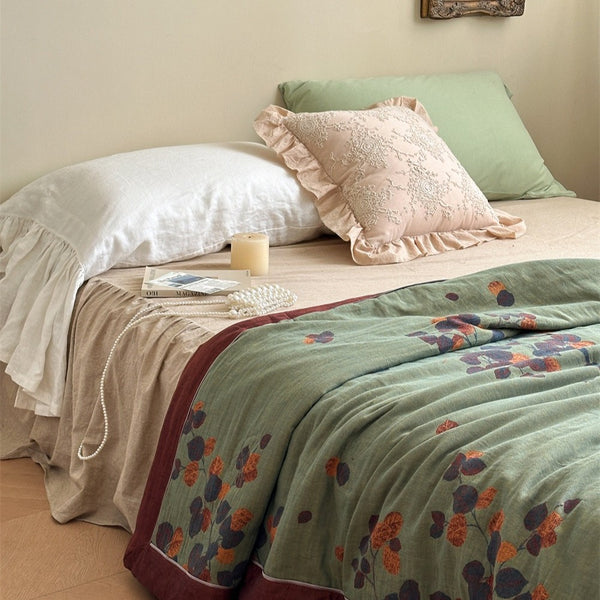 Foliage Summer Quilted Blanket