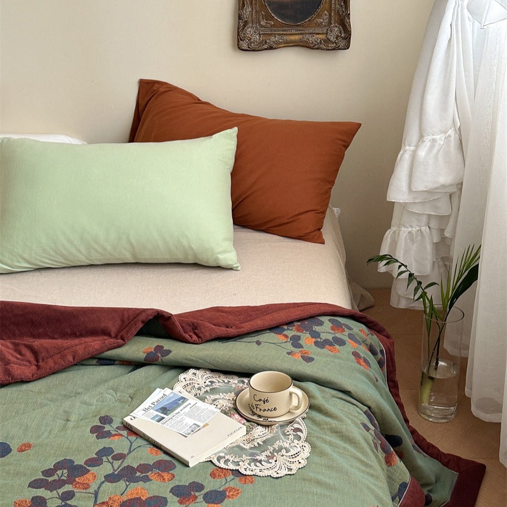 Foliage Summer Quilted Blanket