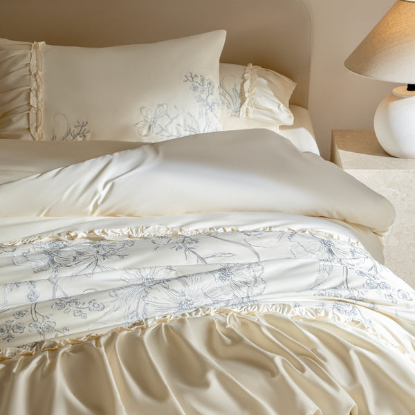 French Vintage Long-Staple Ruffle Bedding