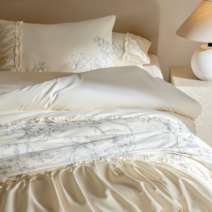 French Vintage Long-Staple Ruffle Bedding
