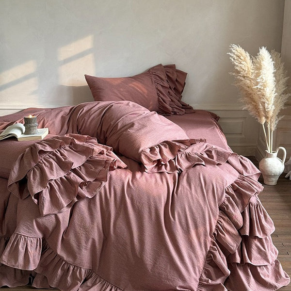 Ruffled Cottage Bedding Set