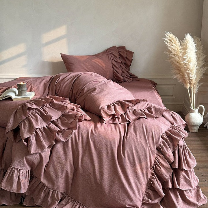 Ruffled Cottage Bedding Set