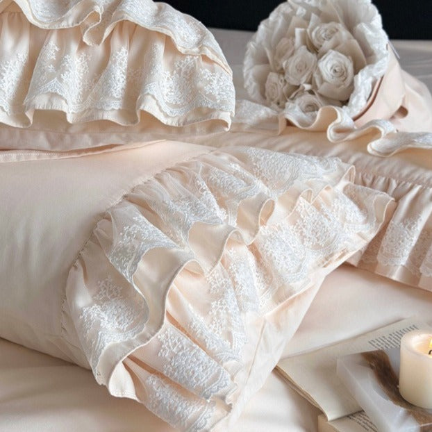 Jasmine Cream Ruffle Bedding Set