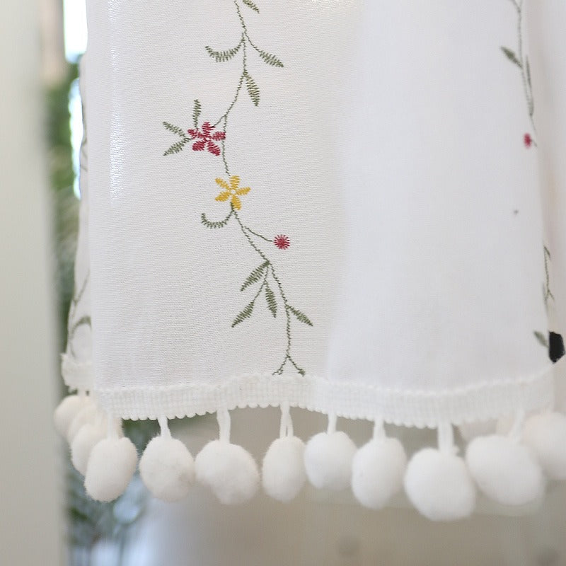 Floral Garden Cabinet Curtain