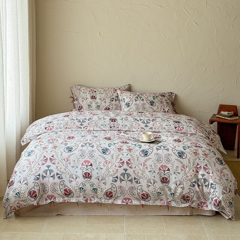 Bohemian Folk Botanical Bedding Set