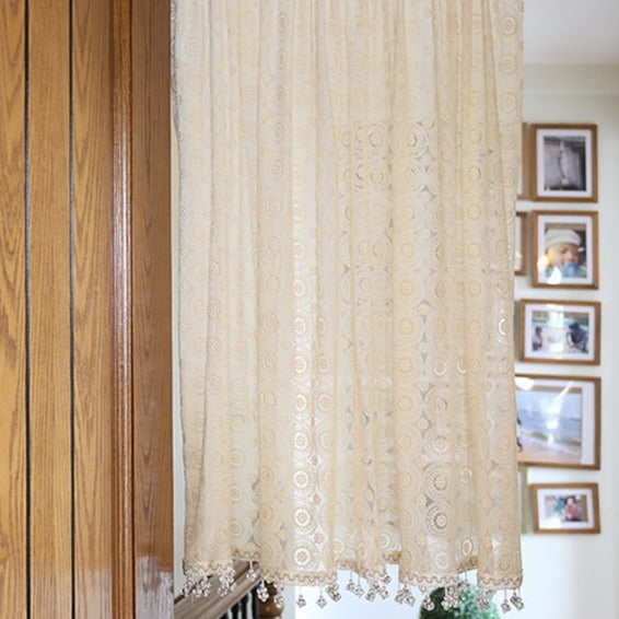 Courtly Embroidered Cabinet Curtain