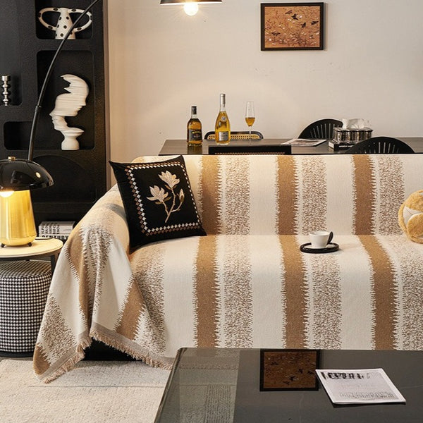 Earthy Stripe Sofa Cover