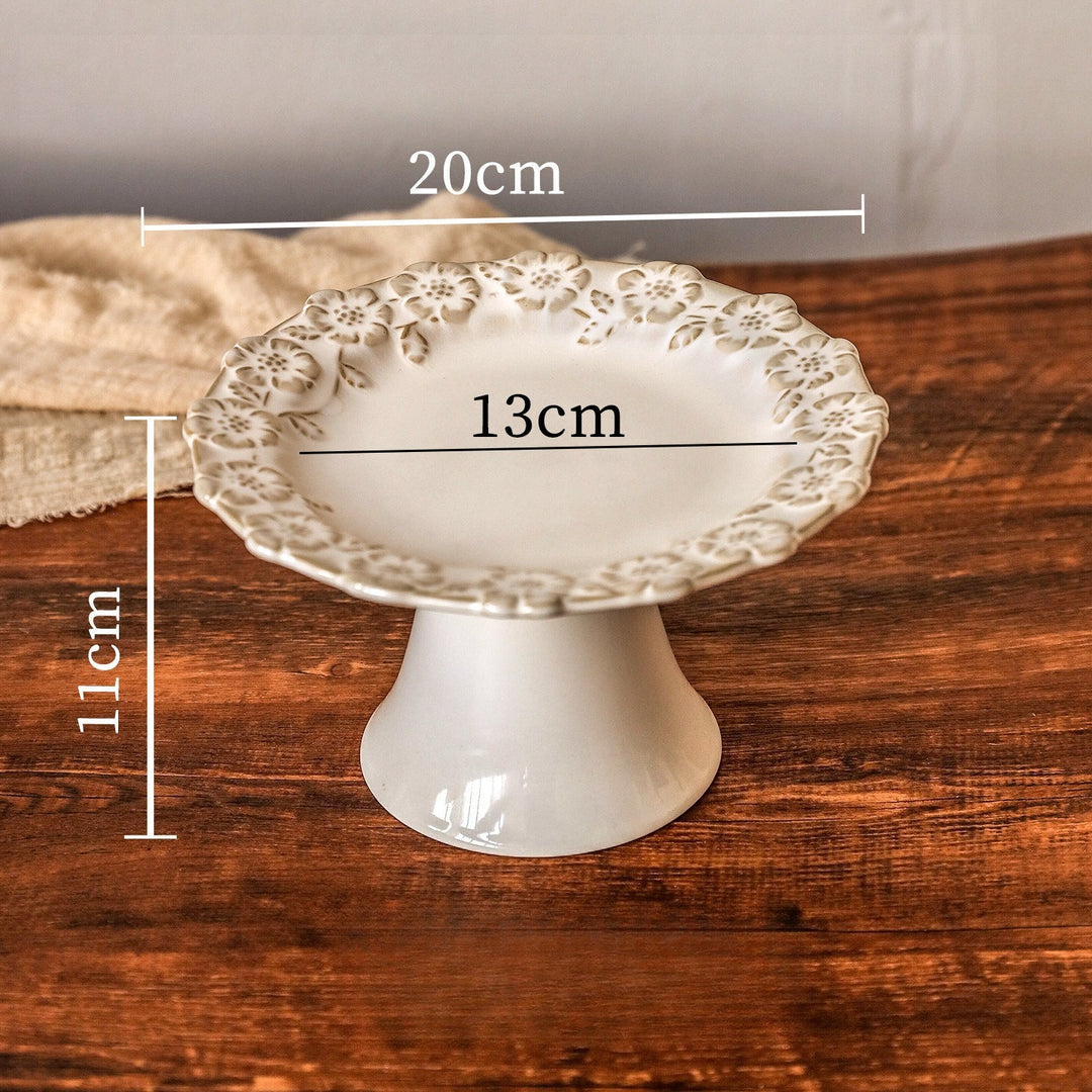 Antique Blossom Embossed Cake Stand