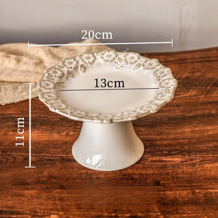 Antique Blossom Embossed Cake Stand