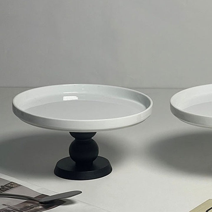 Wood Base Cake Stand