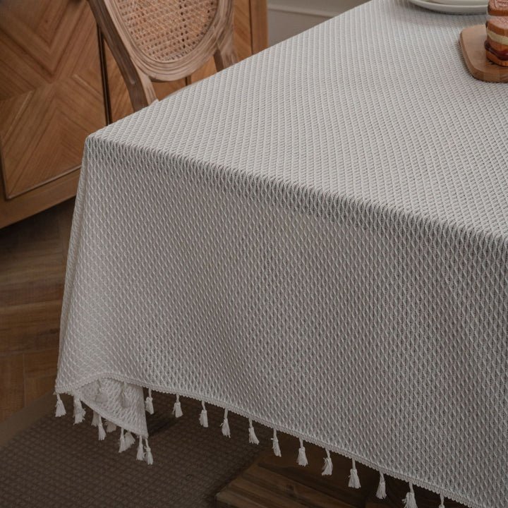 Waffle Tassel Tablecloth