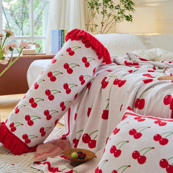 Cherry Blanket & Cushion