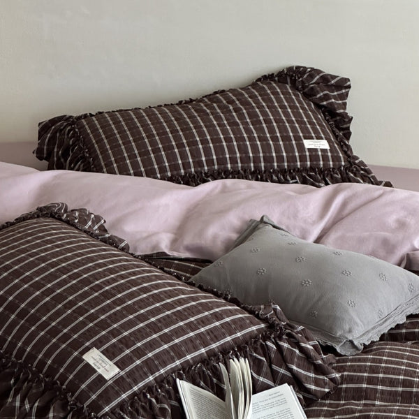 Ruffle Checker Bedding Set