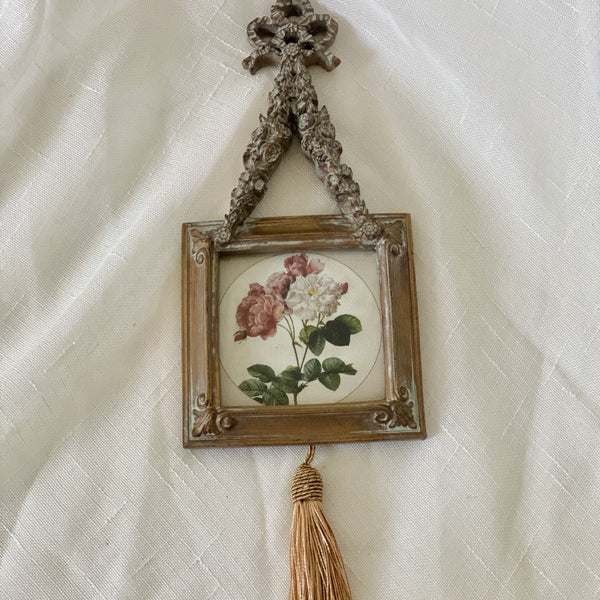 Antique Tassel Floral Wall Frame