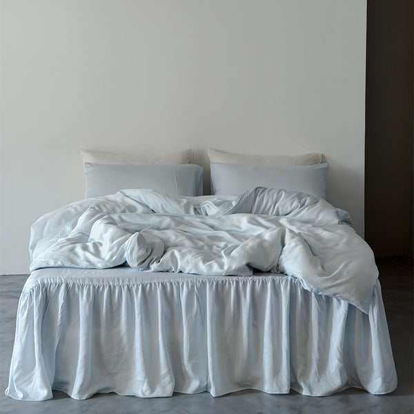 Ruffle Skirt Silky Bedding Set