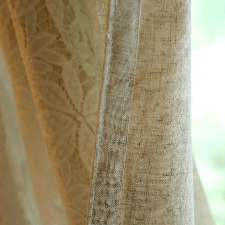 Leaf Double- Layer Cabinet Curtain