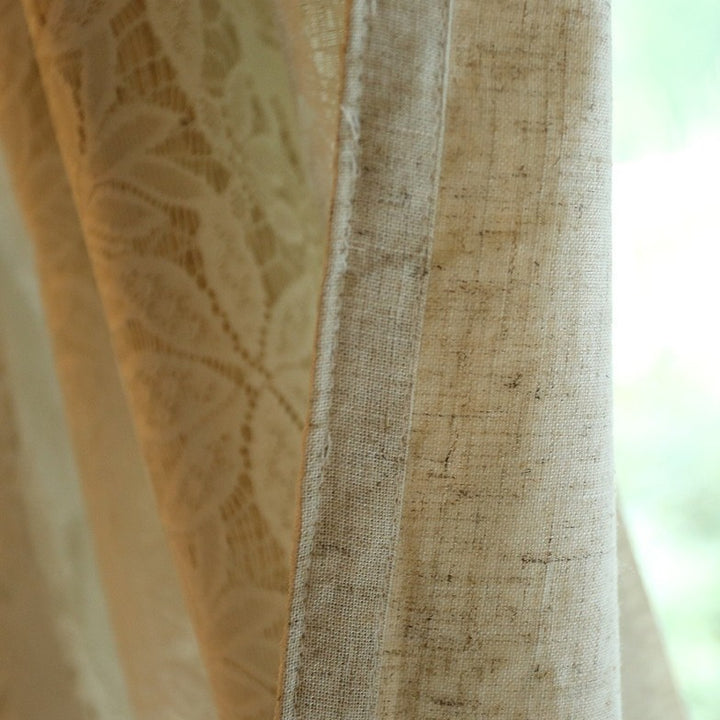 Leaf Double- Layer Cabinet Curtain