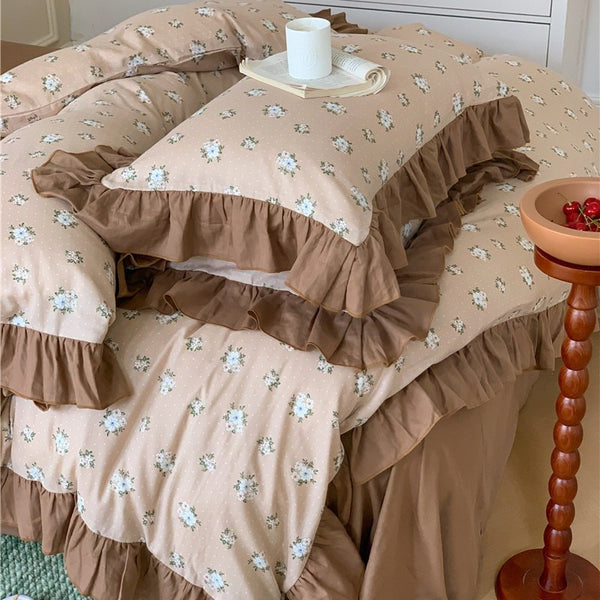 Frilly Floral Bedding Set
