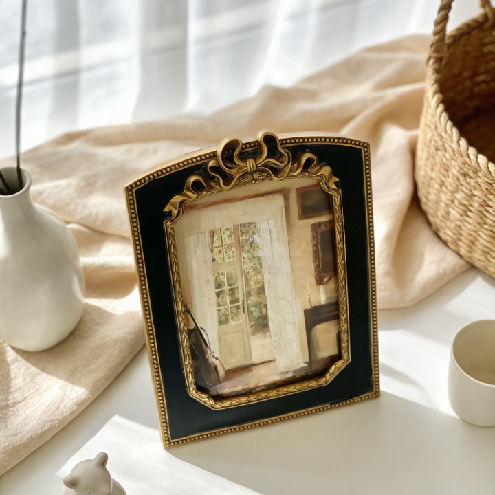 Antique Beaded Bow Frame