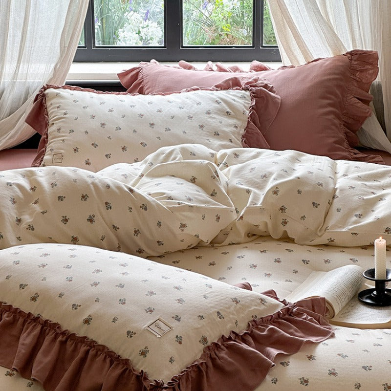 Frilly Floral Bedding Set