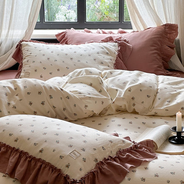 Frilly Floral Bedding Set