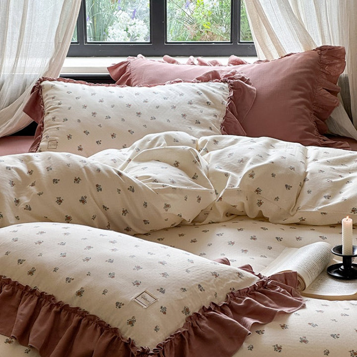 Frilly Floral Bedding Set