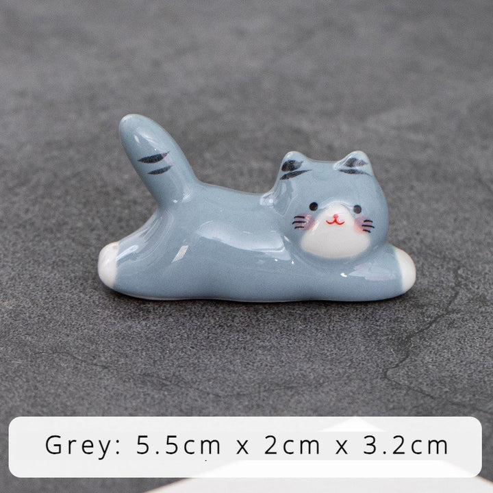 Sunbathing Cat Chopstick Holder Set