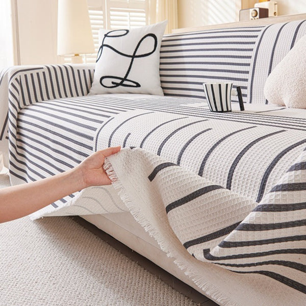 Patchwork Stripe Party Sofa Cover