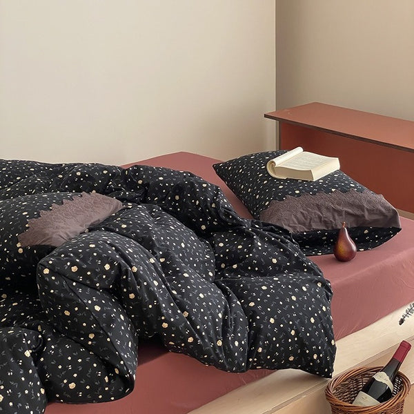 Midnight Bloom Cloud Bedding Set