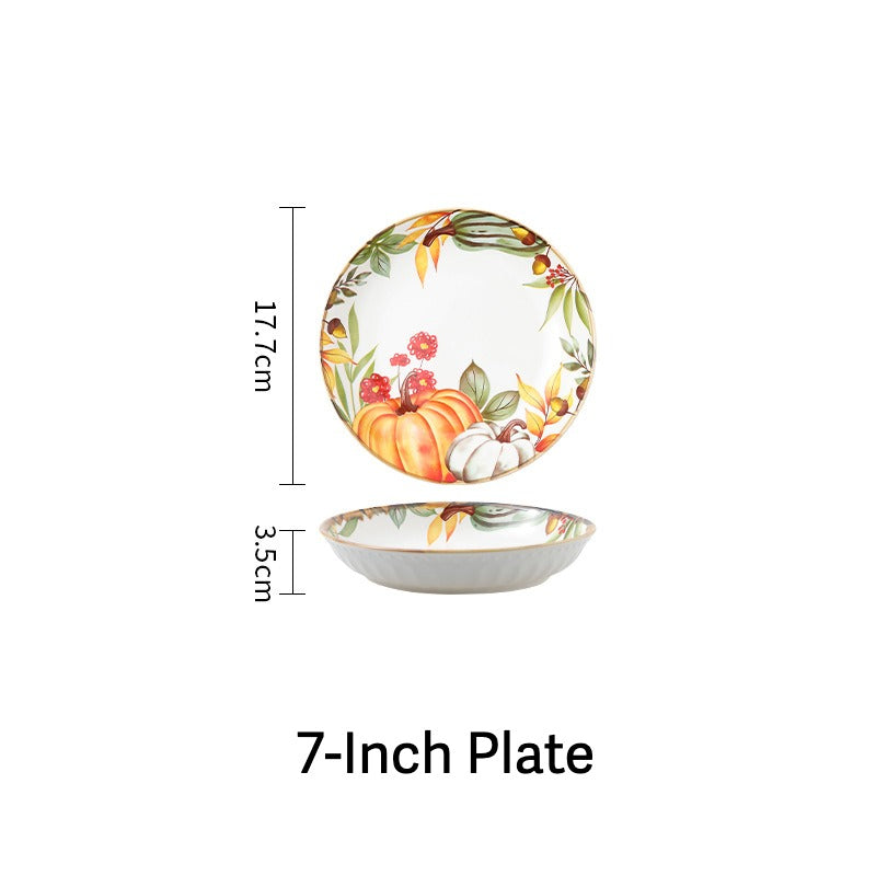 Pumpkin Ceramic Dinnerware Set