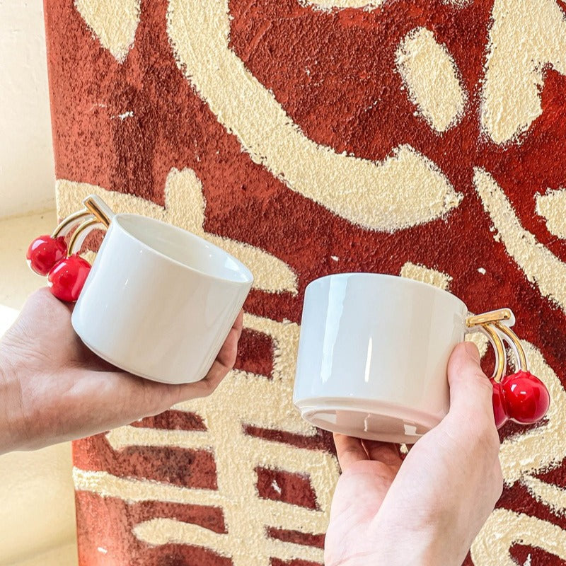 Cherry Pop Handle Mug