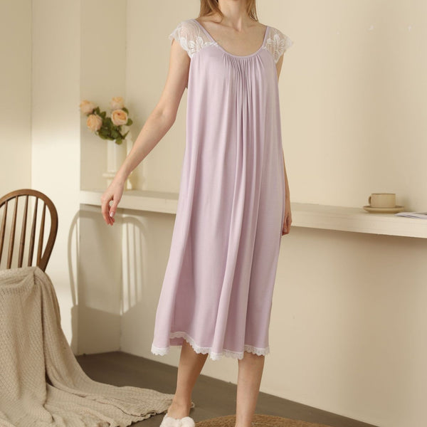 Butterfly Long Modal Chemise Dress