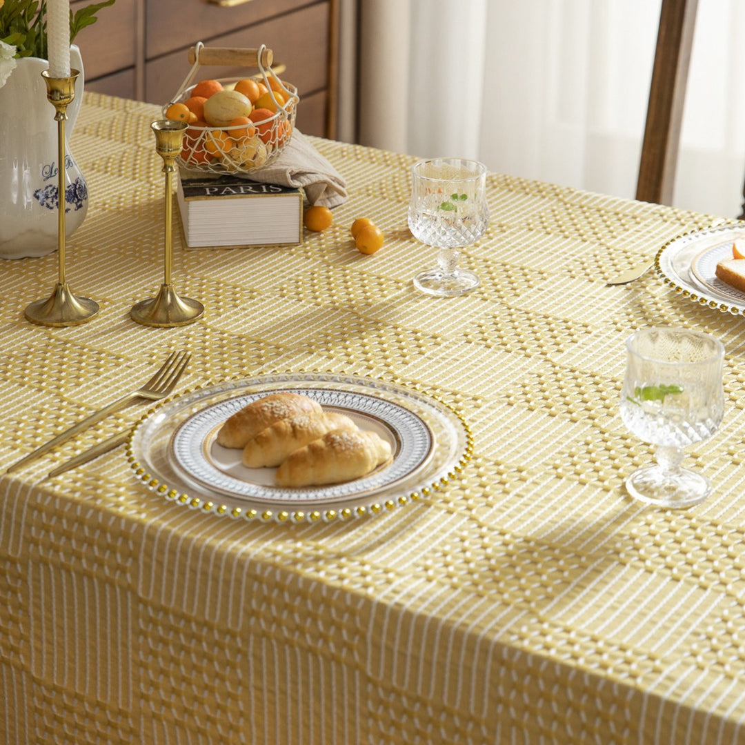 Vintage Geo Weave Tablecloth