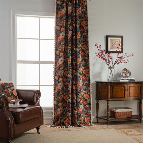 Retro Blossoming Curtain