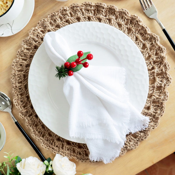 Tassel Cotton & Linen Napkin Set