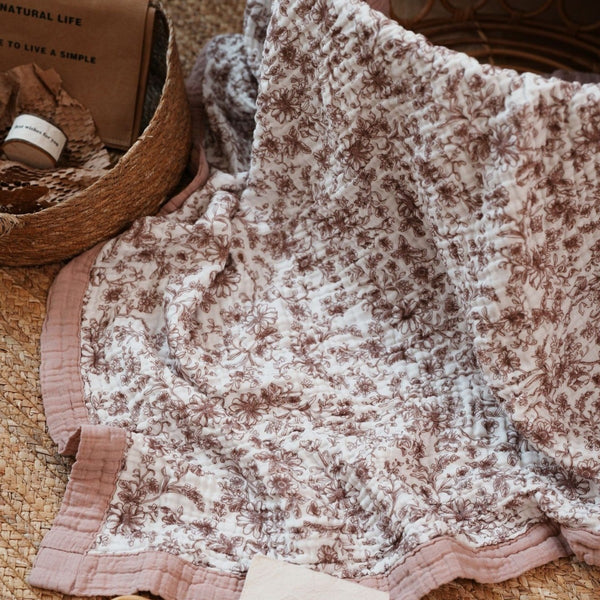 Vintage Bloom Muslin Towel