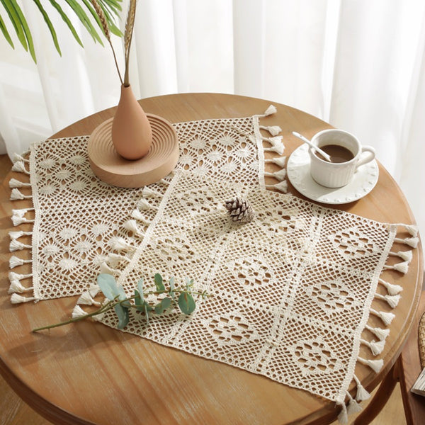 Crochet Chequered Plus Placemat Set