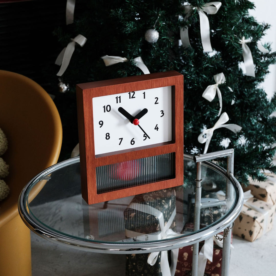 Red Dot Mid-Century Clock