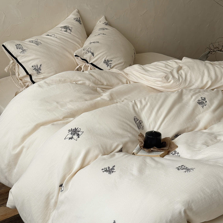 Herb Embroidery Bedding Set