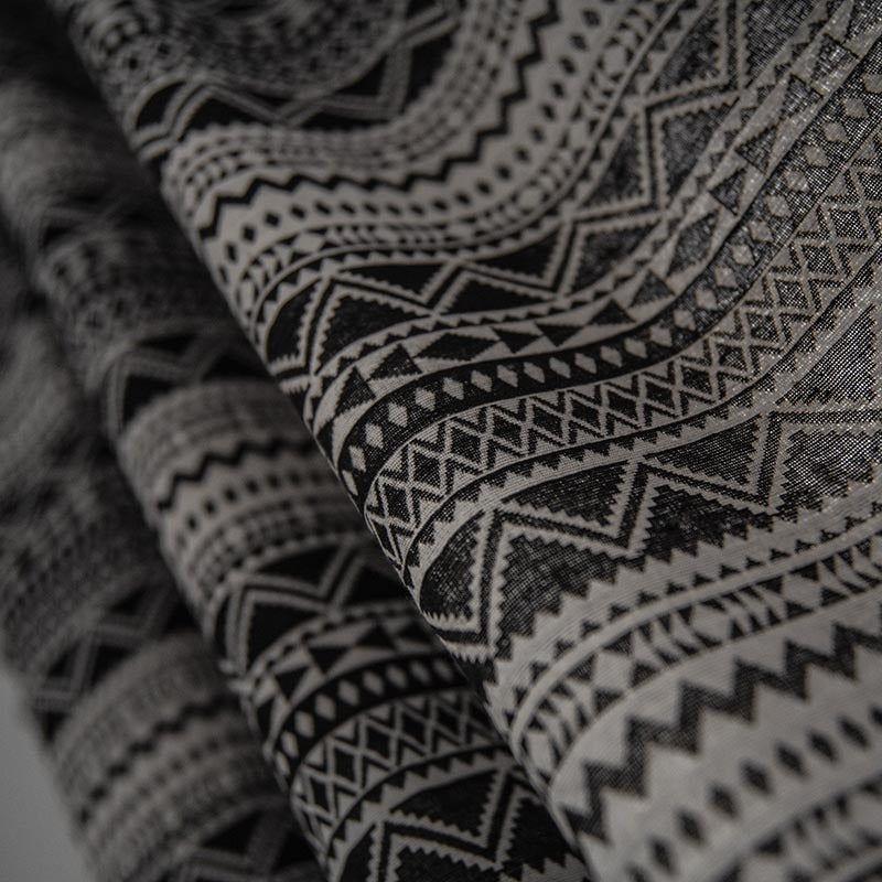 Wild Black Geometry Tassel Curtain